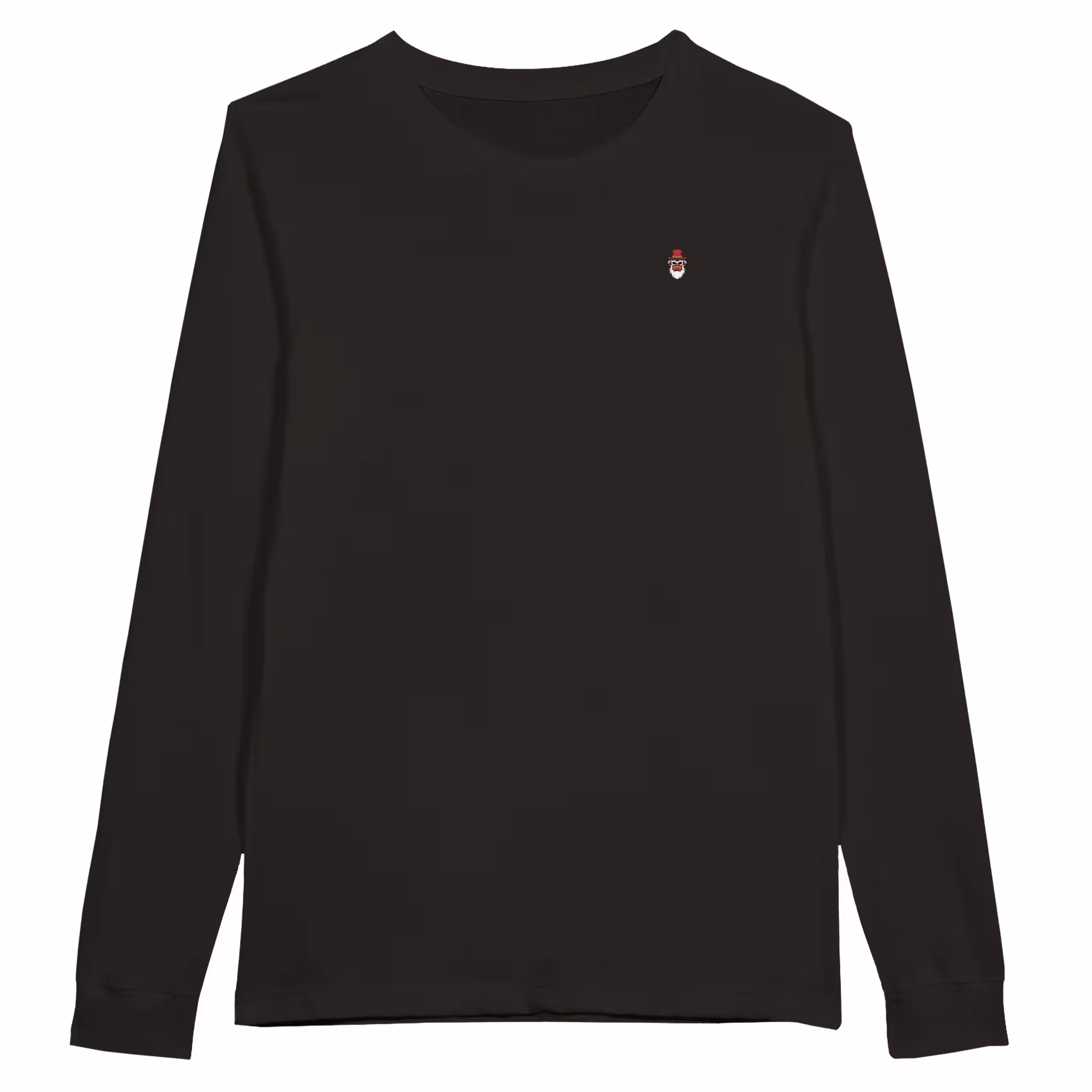 Wise guys longsleeve print shirt in black