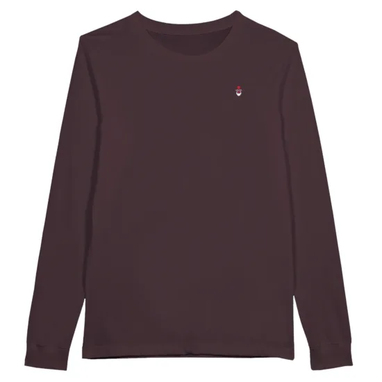 Wise guys longsleeve print shirt in cardinal
