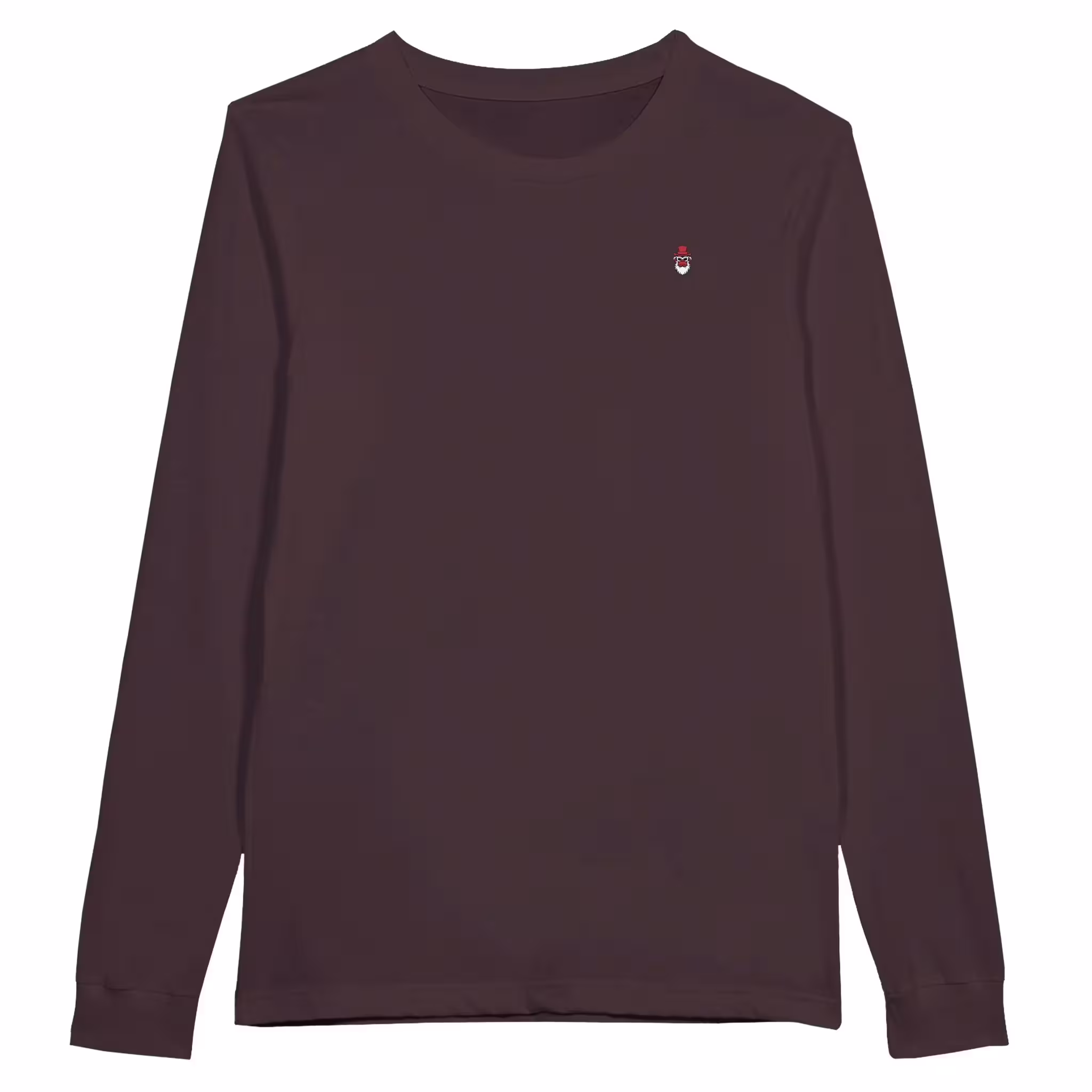 Wise guys longsleeve print shirt in cardinal