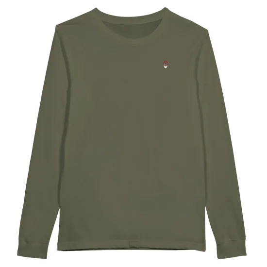 Wise guys longsleeve print shirt in military green