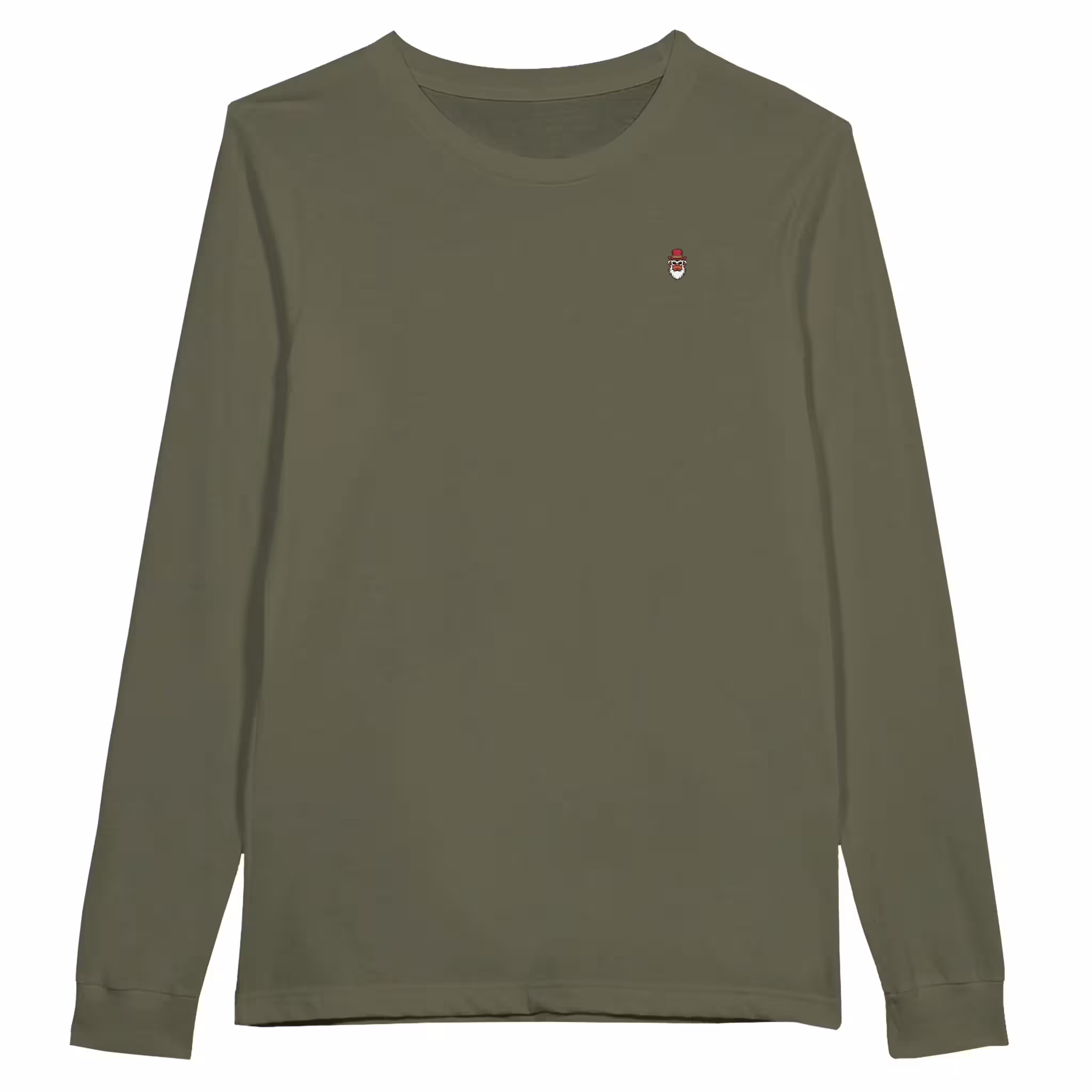 Wise guys longsleeve print shirt in military green