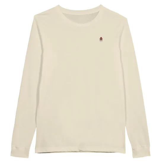 Wise guys longsleeve print shirt in natural