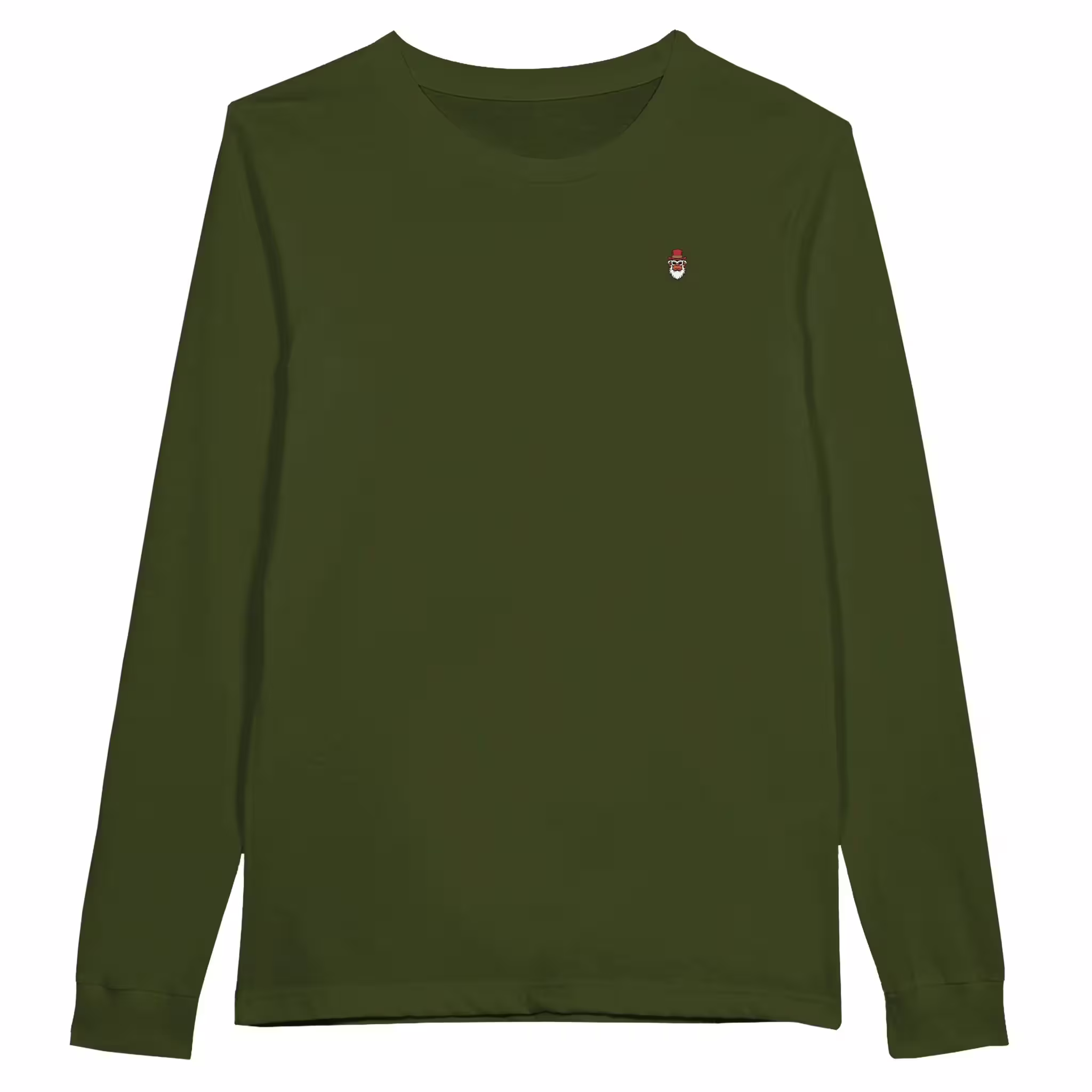 Wise guys longsleeve print shirt in olive