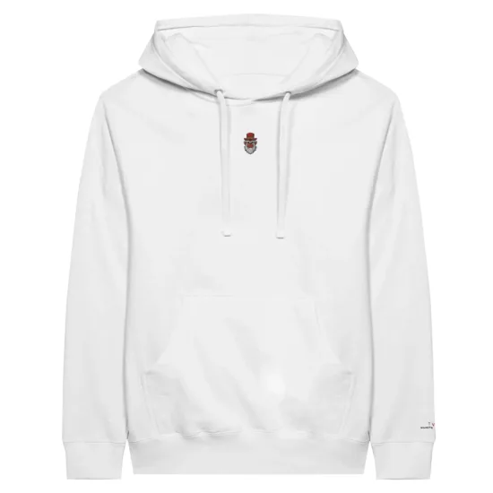 TWG Center logo embroidered hoodie in white