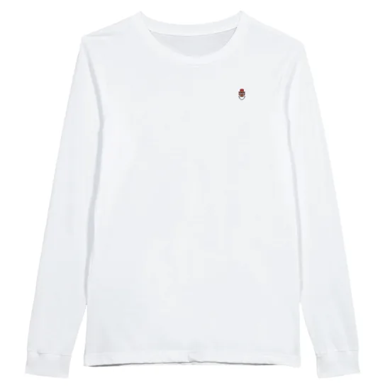 Wise guys longsleeve print shirt in white