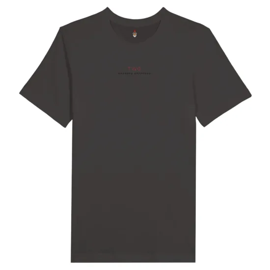 A photo of the back in my day shirt in vintage black