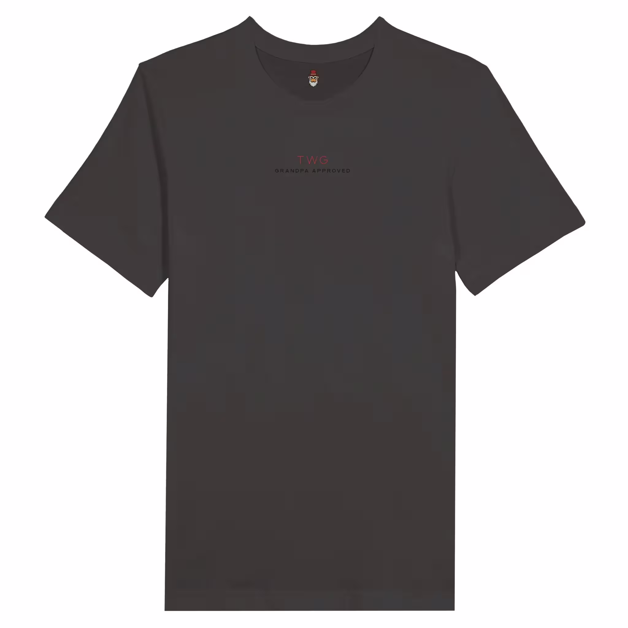A photo of the back in my day shirt in vintage black